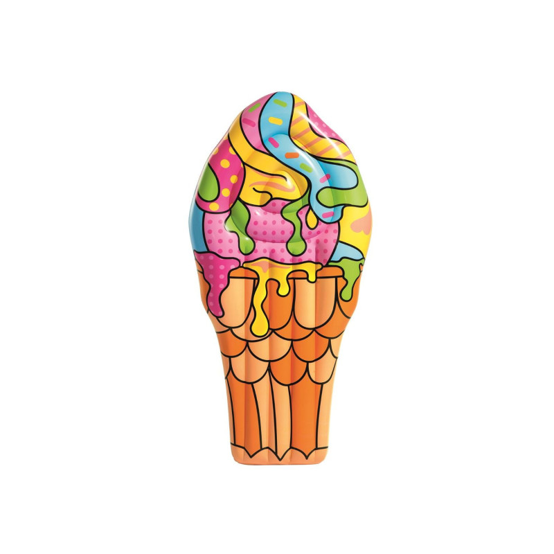 Materassino pop cono gelato 188x95 cm gonfiabile piscina colorato