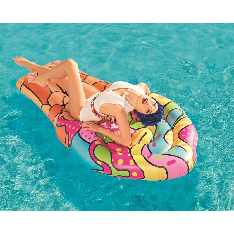 Materassino pop cono gelato 188x95 cm gonfiabile piscina colorato