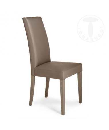 Sedia in pelle sintetica Jenny - set da 2 tortora
