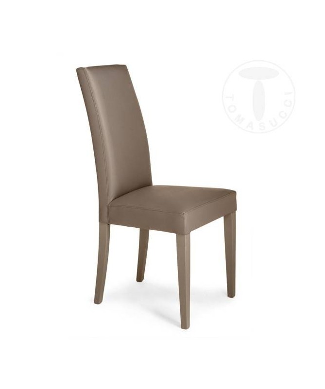 Sedia in pelle sintetica Jenny - set da 2 tortora