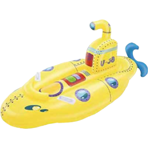 Cavalcabile sottomarino giallo 165x86 cm gonfiabile piscina bambini