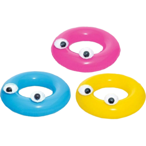Salvagente occhi mobili 91 cm gonfiabile bambini piscina estate