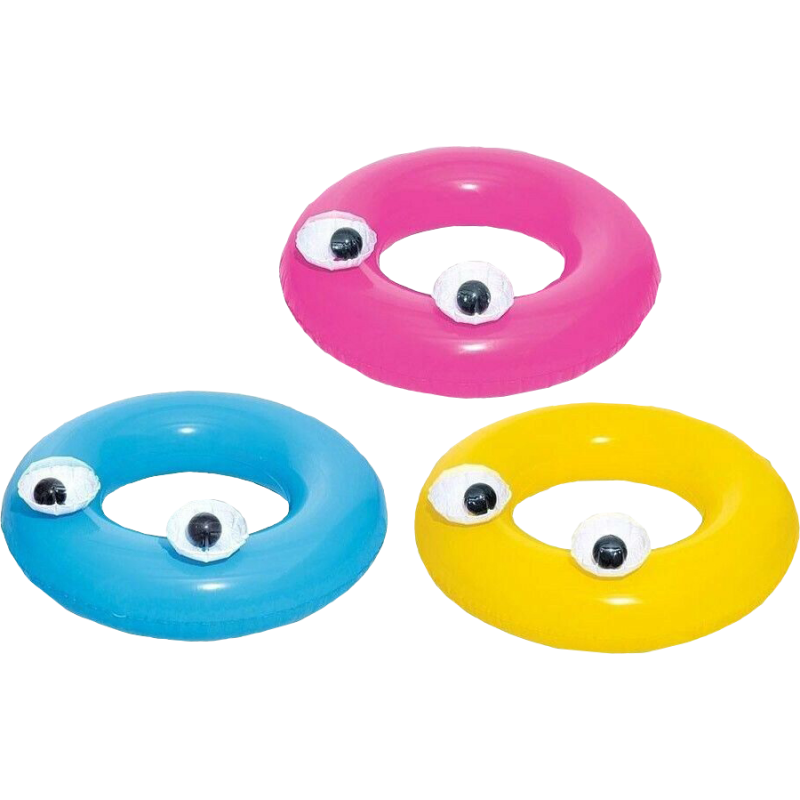 Salvagente occhi mobili 91 cm gonfiabile bambini piscina estate