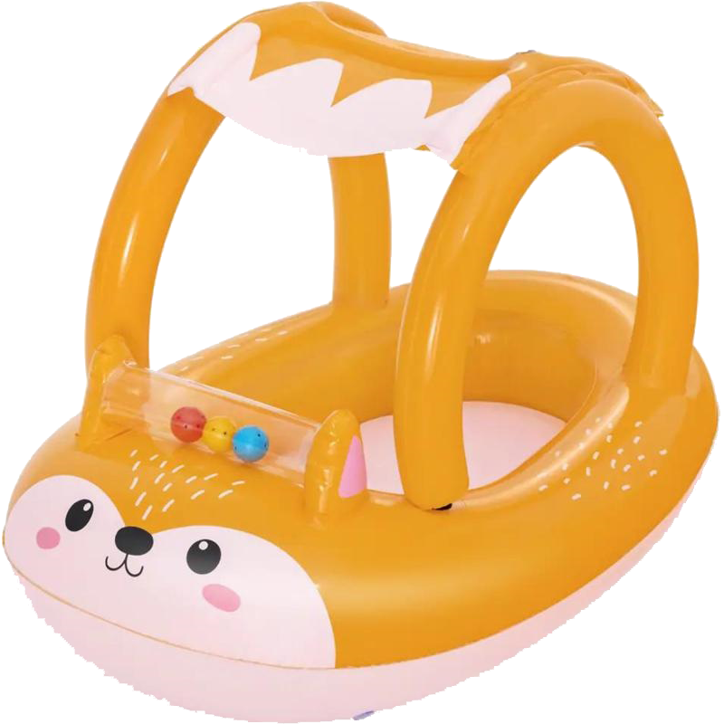 Canottino Volpe con Copertura 85x58cm Velcro - Gonfiabile Bambini Piscina