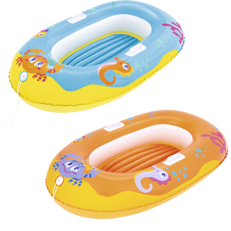 Canottino Balena/Pesci 119x79cm 2 Colori - Gonfiabile Bambini Piscina