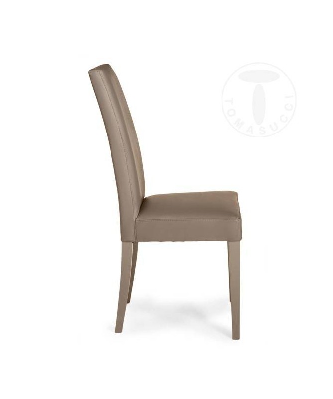 Sedia in pelle sintetica Jenny - set da 2 tortora