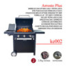 Barbecue Arrosto Plus 3 fuochi pietra lavica giardino compatto