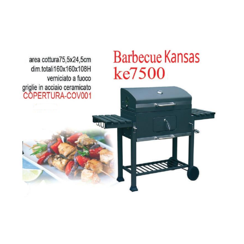 Barbecue Kansas a carbone compatto e robusto per grigliate