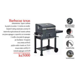 Barbecue Texas a carbone robusto e versatile per grigliate