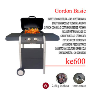 Barbecue Gordon Basic BBC 2 fuochi compatto giardino esterno