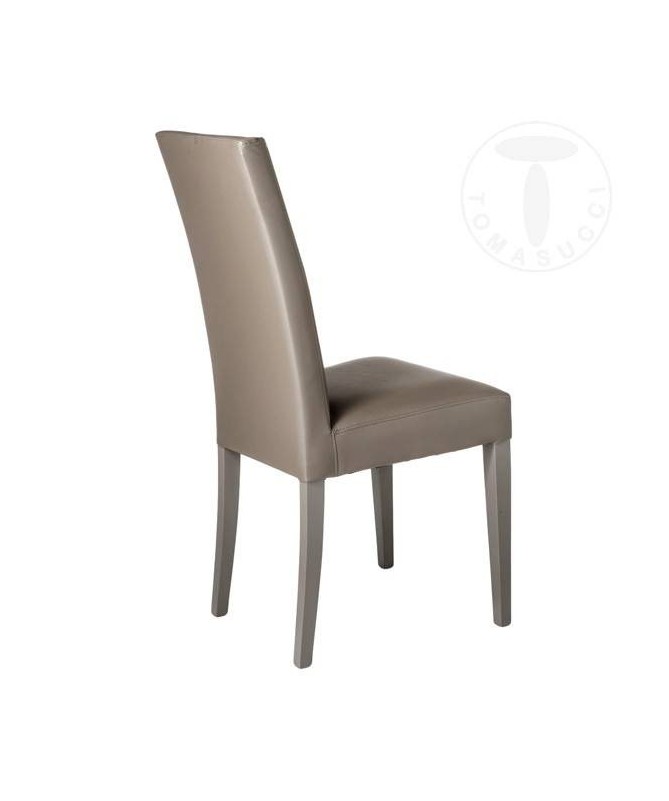 Sedia in pelle sintetica Jenny - set da 2 tortora