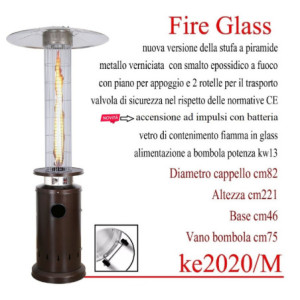 Stufa Fire Glass moka a bioetanolo design moderno riscaldamento