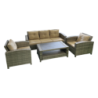 Set Sofa Superior 5 Posti Grigio - Salotto da Giardino in Ferro