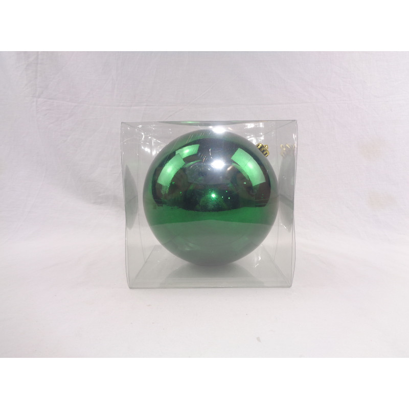 Sfera lucida verde muschio diametro 20 cm decorazione natalizia
