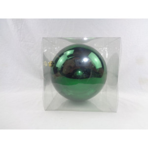 Sfera lucida verde muschio diametro 25 cm decorazione natalizia
