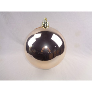 Sfera lucida champagne diametro 30 cm decorazione natalizia