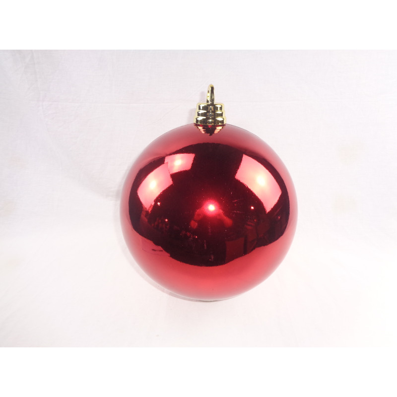Sfera lucida rossa diametro 30 cm decorazione natalizia elegante
