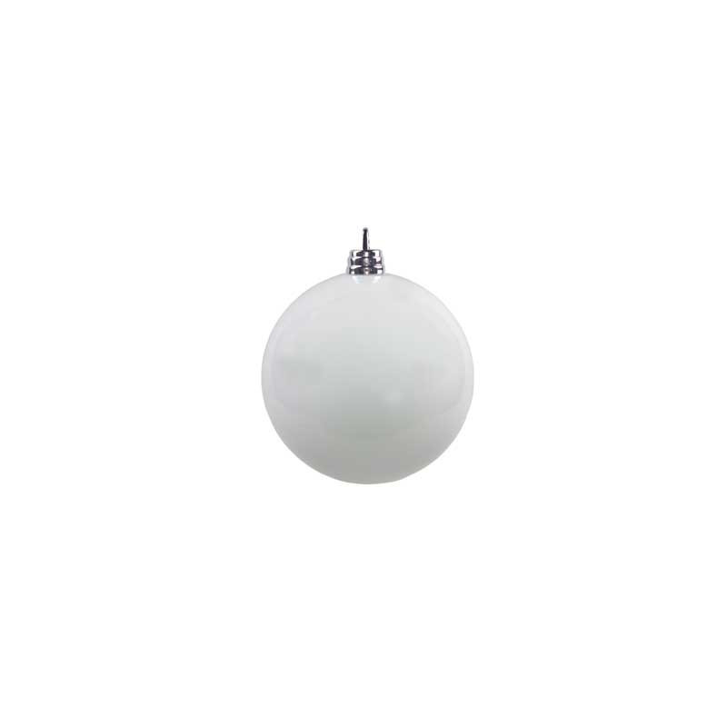 Sfera lucida bianca diametro 40 cm decorazione natalizia elegante
