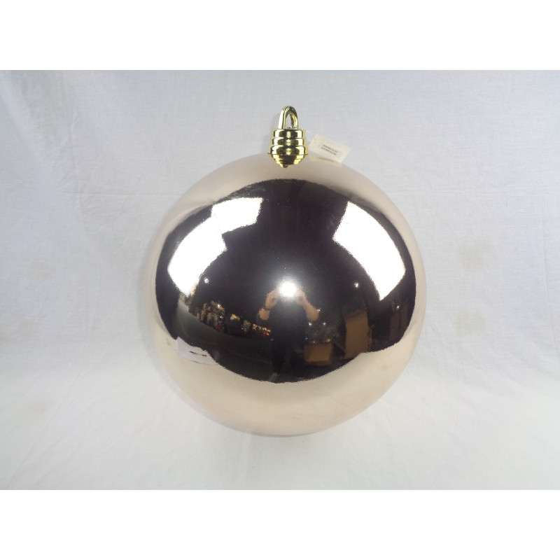 Sfera lucida champagne diametro 40 cm decorazione natalizia