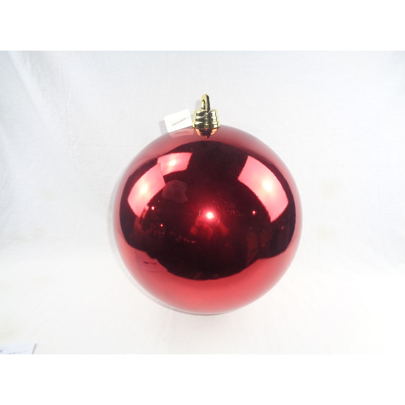 Sfera lucida rossa diametro 40 cm decorazione natalizia elegante