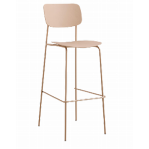 Sgabello Valencia anti-UV in PP taupe da esterno resistente