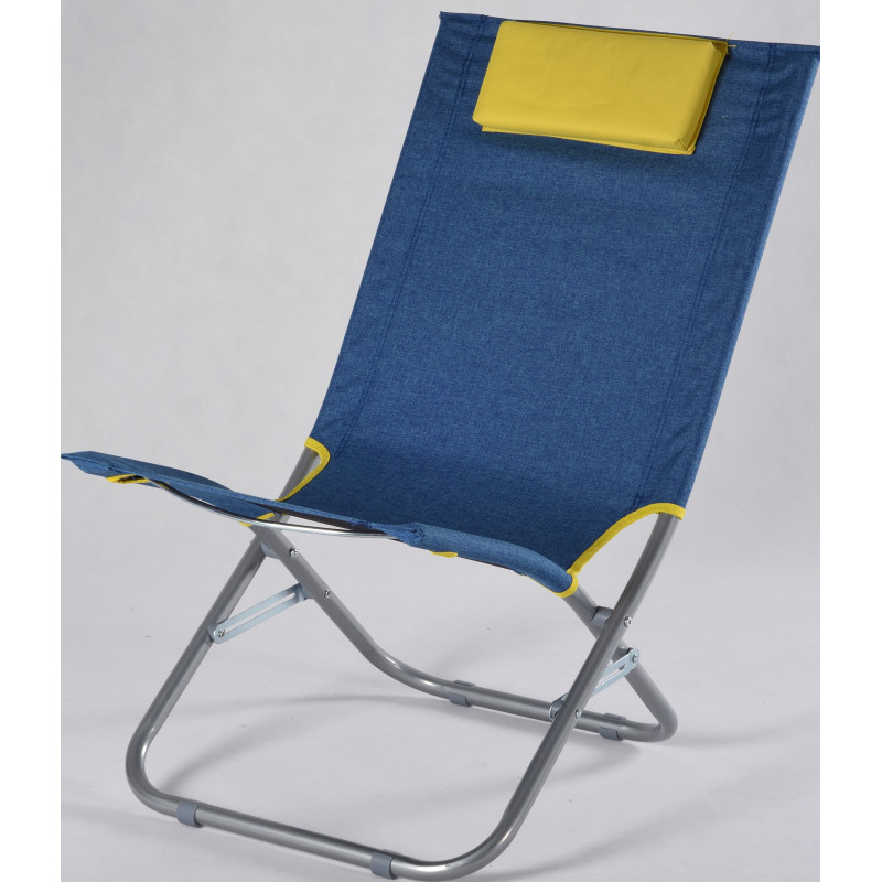 Spiaggina Gold Sand Blue Jeans Fluo - Lettino Pratico Esterno