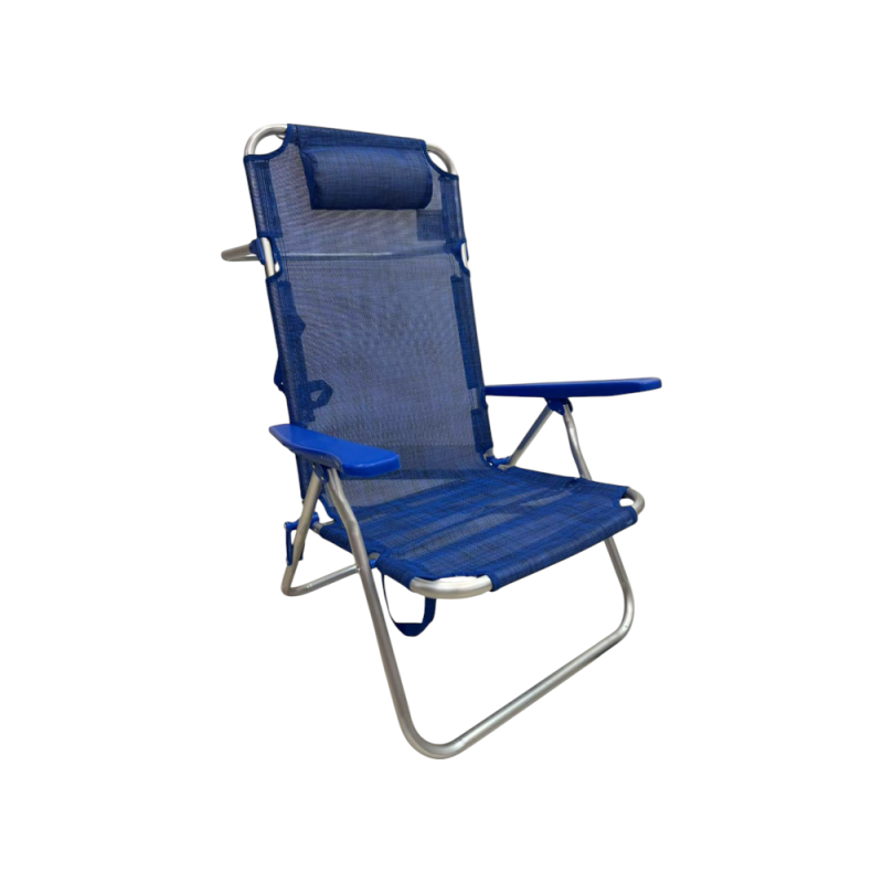Spiaggina Indy Blue alluminio 5 posizioni telo textilene