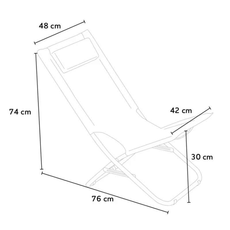 Spiaggina Like in metallo e textilene azzurro lettino pieghevole