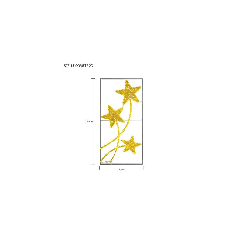 Stella Cometa LED 2D 155x75cm Bianco Caldo Flash Freddo
