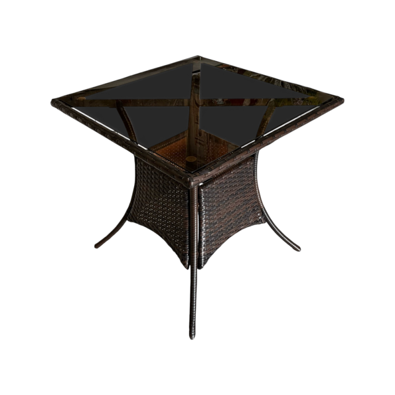 Tavolino Lory Moka Quadrato 75x73cm - Design Pratico da Esterno
