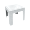 Tavolino Olivia Small 45x45 cm rattan bianco da giardino