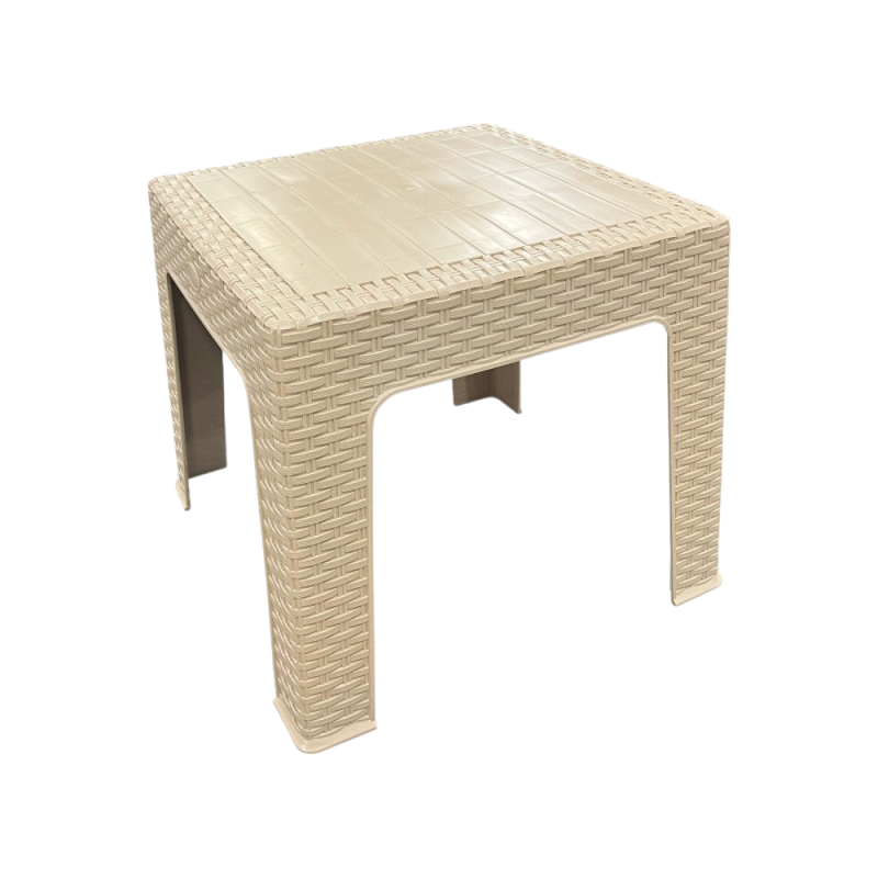 Tavolino Olivia Small 45x45 cm rattan cappuccino da giardino