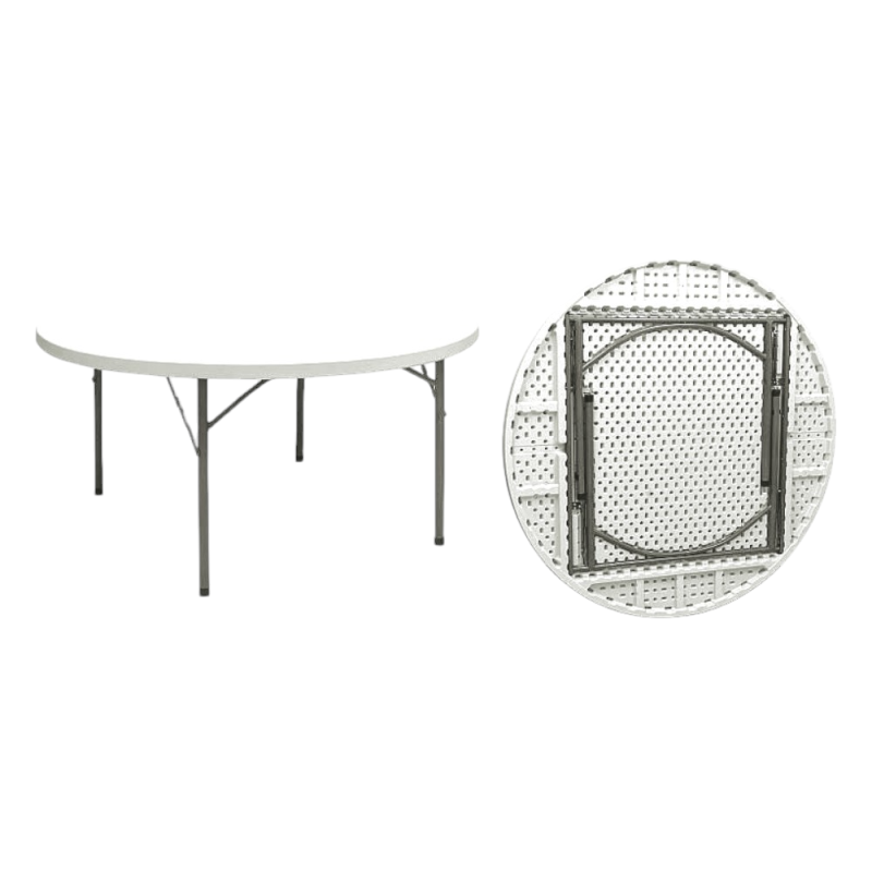 Tavolo catering tondo Ø120 cm in polietilene giardino eventi