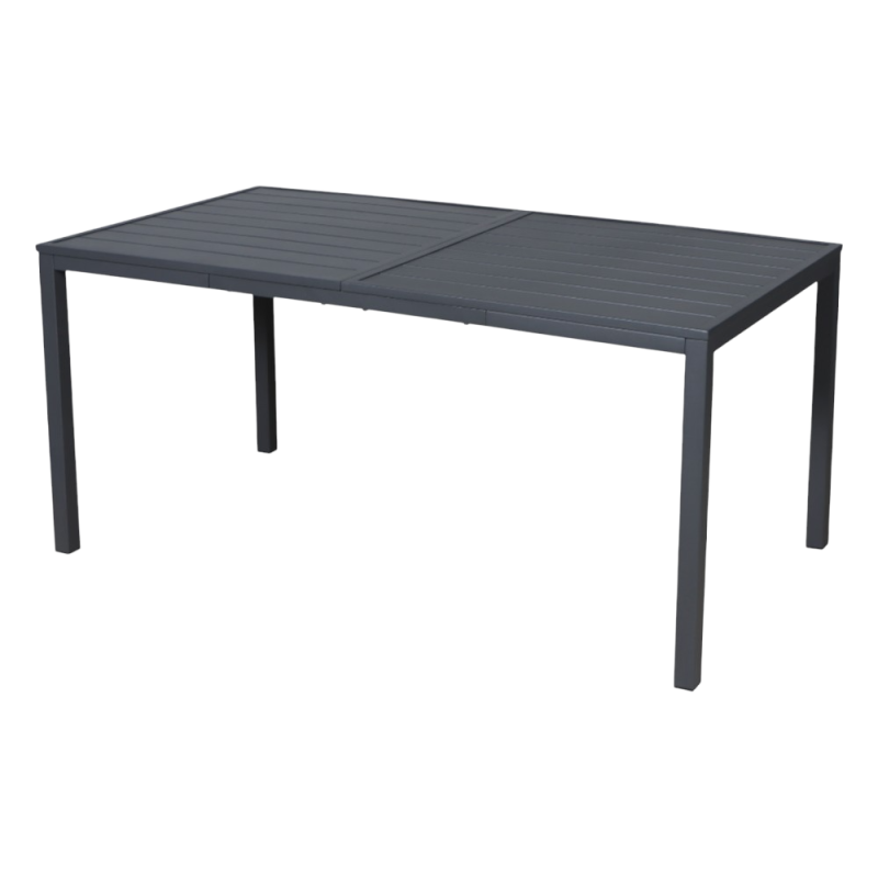 Tavolo Paraga in metallo 160x90 cm grigio antracite giardino