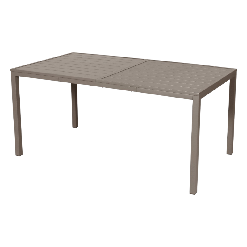 Tavolo Paraga in metallo 160x90 cm tortora da giardino robusto