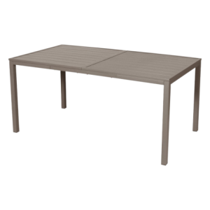 Tavolo Paraga in metallo 200x100 cm tortora da giardino robusto