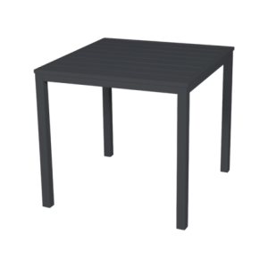 Tavolo Paraga in metallo 80x80 cm grigio antracite da giardino