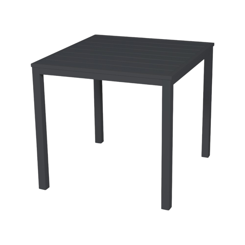 Tavolo Paraga in metallo 80x80 cm grigio antracite da giardino