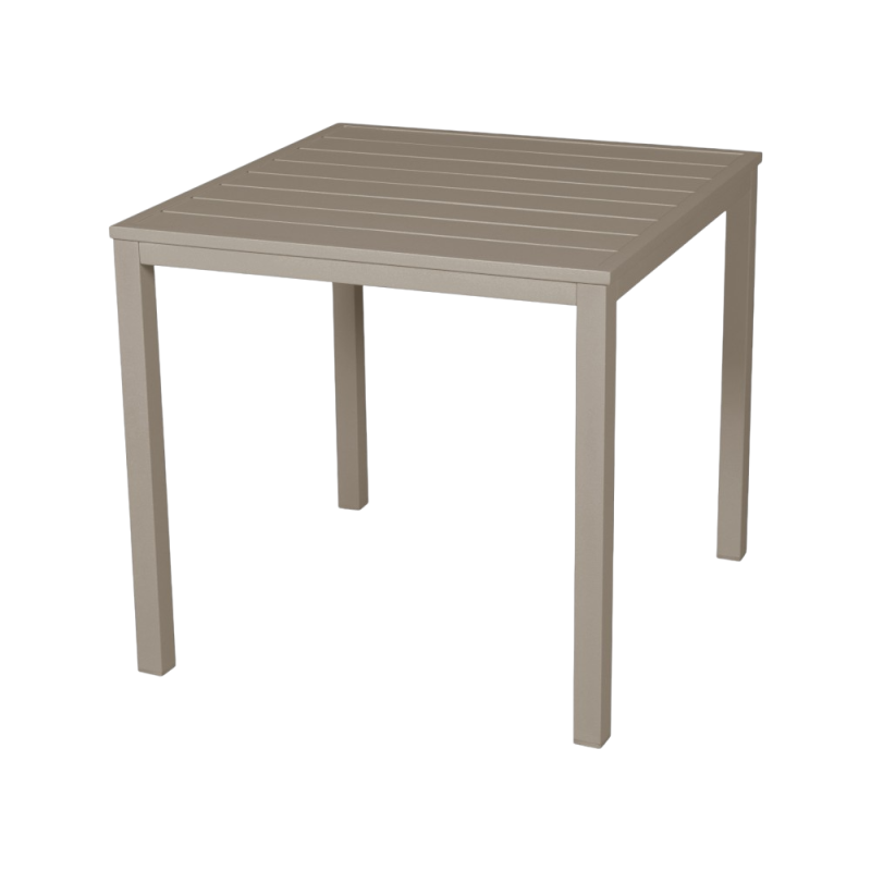 Tavolo Paraga in Metallo 80x80cm Tortora - Design da Esterno