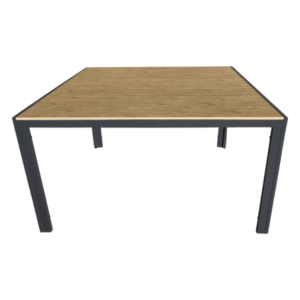 Tavolo Teak 180cm Alluminio Antracite/Legno - Design da Esterno