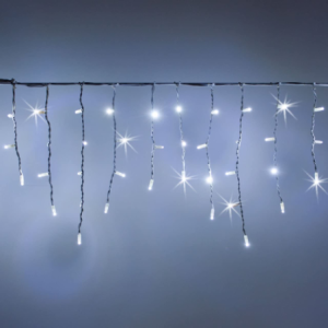 Tenda 126 LED Bianco Flash 250x75cm IP44 Luci Natalizie