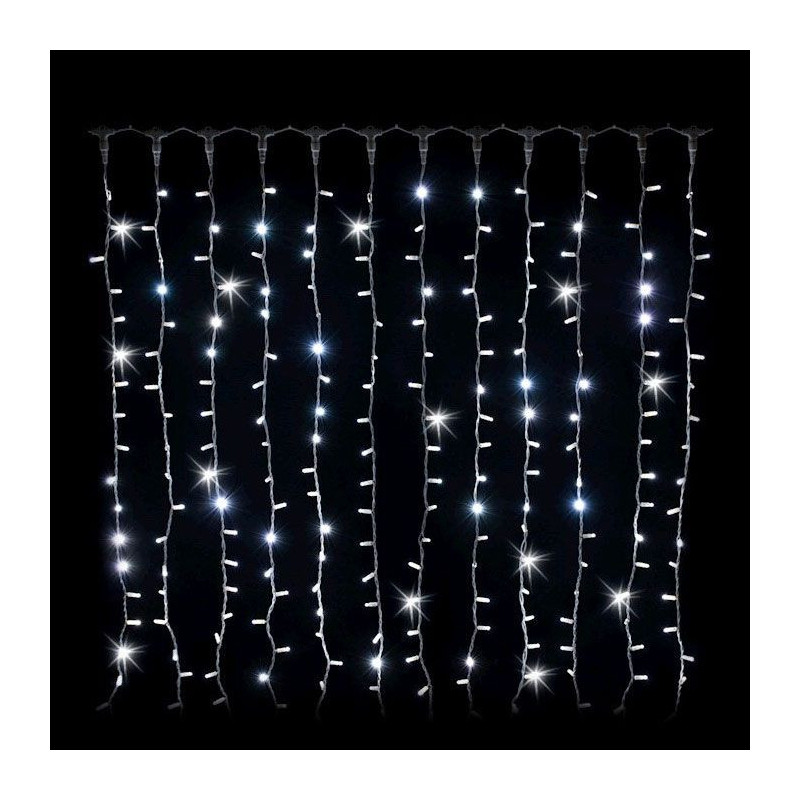 Tenda 440 LED 125x500cm Cavo Gomma Orizzontale Natale IP44