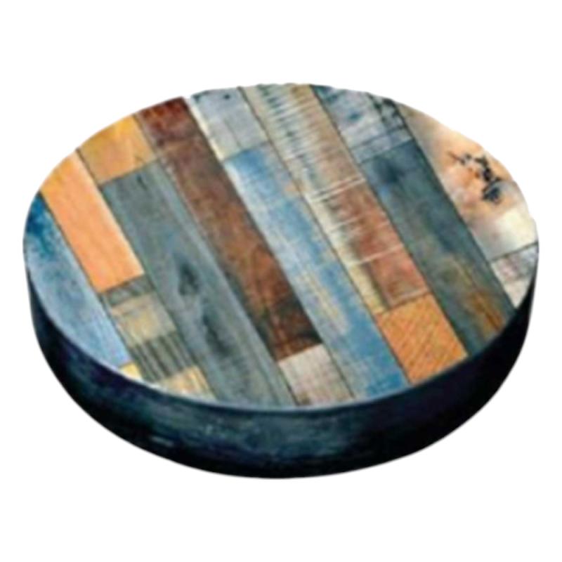Top in Legno Old Fashion Tondo Ø60cm Spessore 50mm - Design Rustico