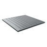 Top Tavolo Stretch 70x70cm Alluminio Grigio - Design e Resistenza