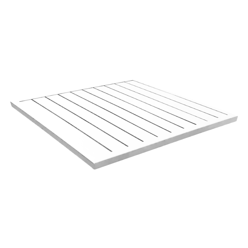 Top Tavolo Stretch 80x80cm Alluminio Bianco - Design e Resistenza