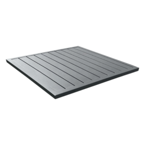 Zoom Top Tavolo Stretch Cm.80*80 In alluminio Colori Grigio