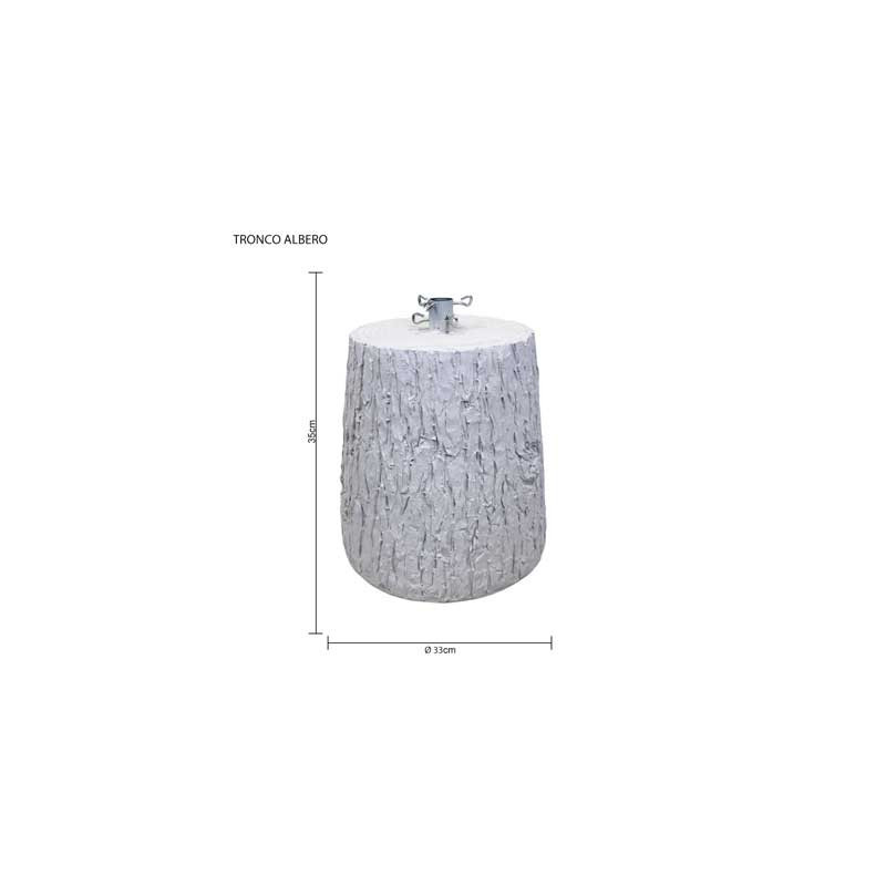 Tronco albero bianco in fiberglass 35cm per alberi 150-180cm
