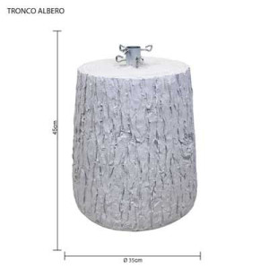 Tronco albero bianco in fiberglass 45cm per alberi 210-240cm