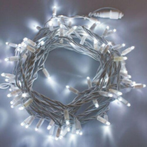 120 LED bianco caldo senza cavo luci natalizie compatte
