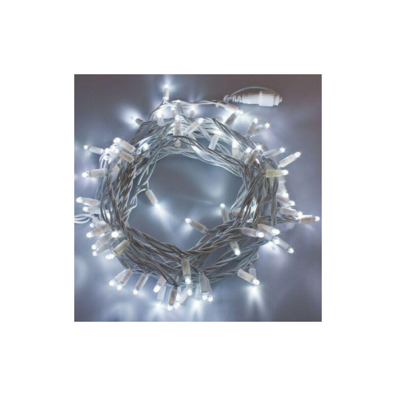 120 LED bianco freddo con flash senza cavo luci natalizie